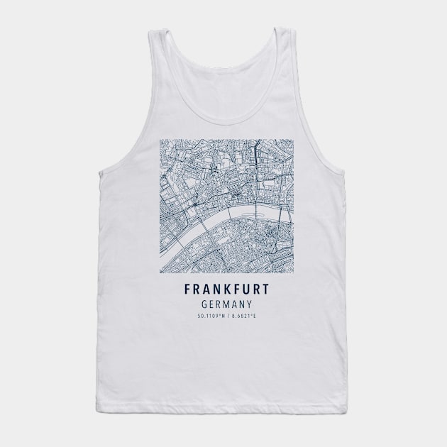 frankfurt simple map Tank Top by boy cartograph